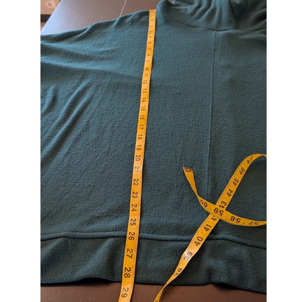Caslon Deep Teal Brushed Knit Cowl Neck Tunic Sweater 3X Plus Size Cozy - Picture 7 of 8